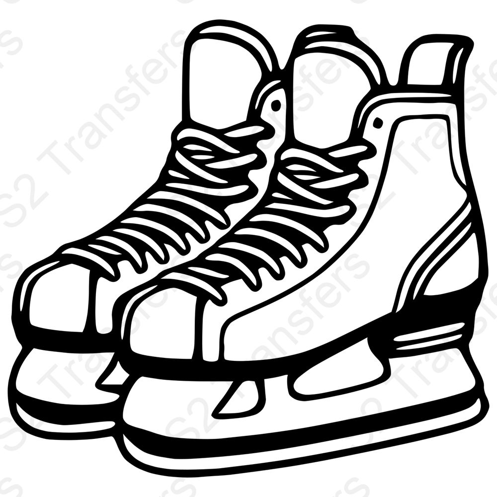 Hockey Skates Outline