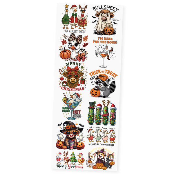 Holiday Herd Vibes Premade DTF Transfer Gangsheet - 22" x 60"