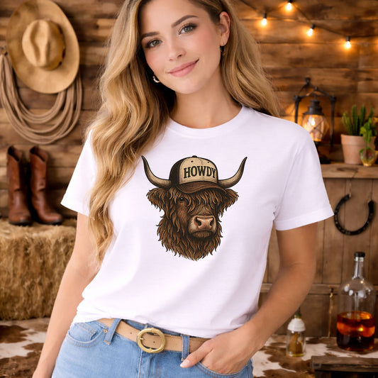 Howdy Highland Cow – DTF Transfer