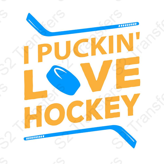 I Puckin' Love Hockey