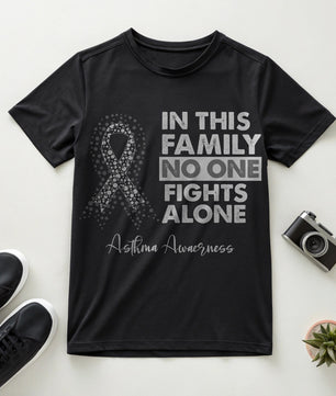 In This Family No One Fights Alone Asthma Awareness - DTF Transfer