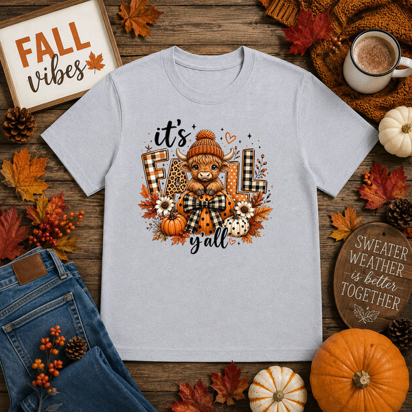 It's Fall Yall Highland Cow – DTF Transfer