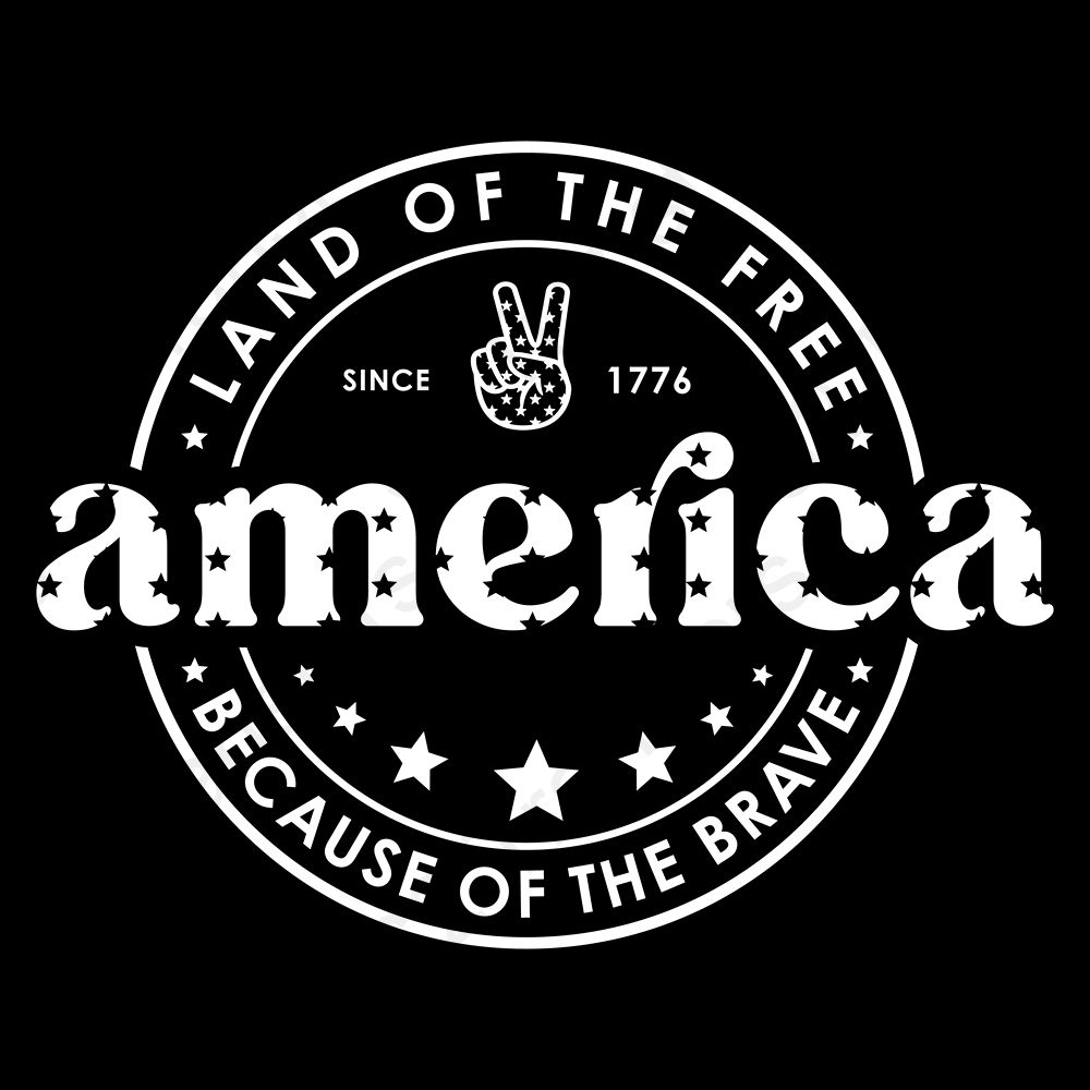 Land Of The Free America White