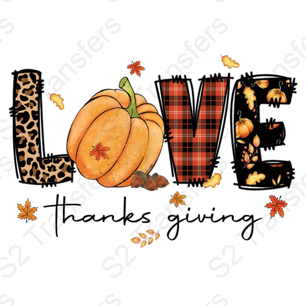 Love Thanksgiving Fall Pattern