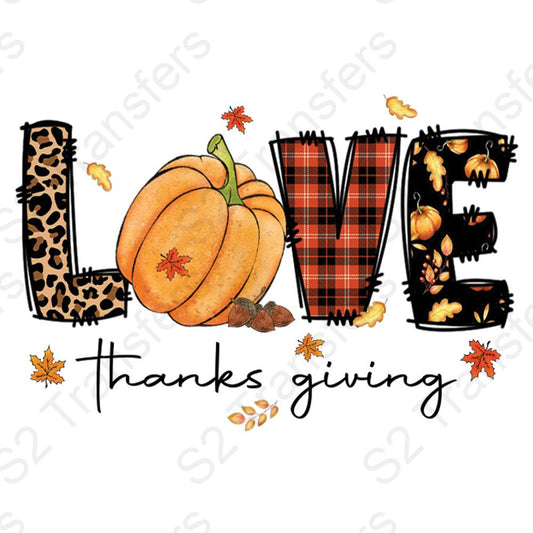 Love Thanksgiving Fall Pattern