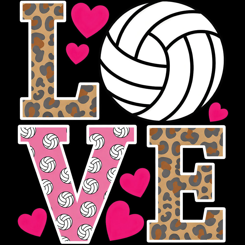 Love Volleyball – DTF Transfer