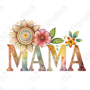 Mama Watercolor Flowers