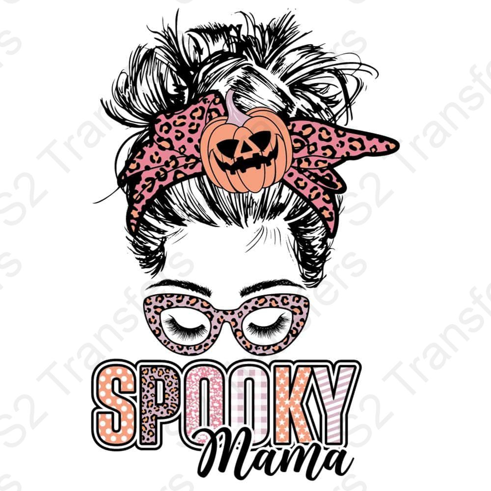 Messy Bun Spooky Mama