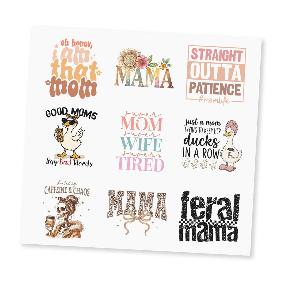 Mom UV DTF Sticker Sheet