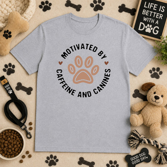 Motivated by Caffeine And Canines – DTF Transfer