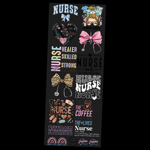 Heart & Hustle Nurse Premade DTF Transfer Gangsheet - 22