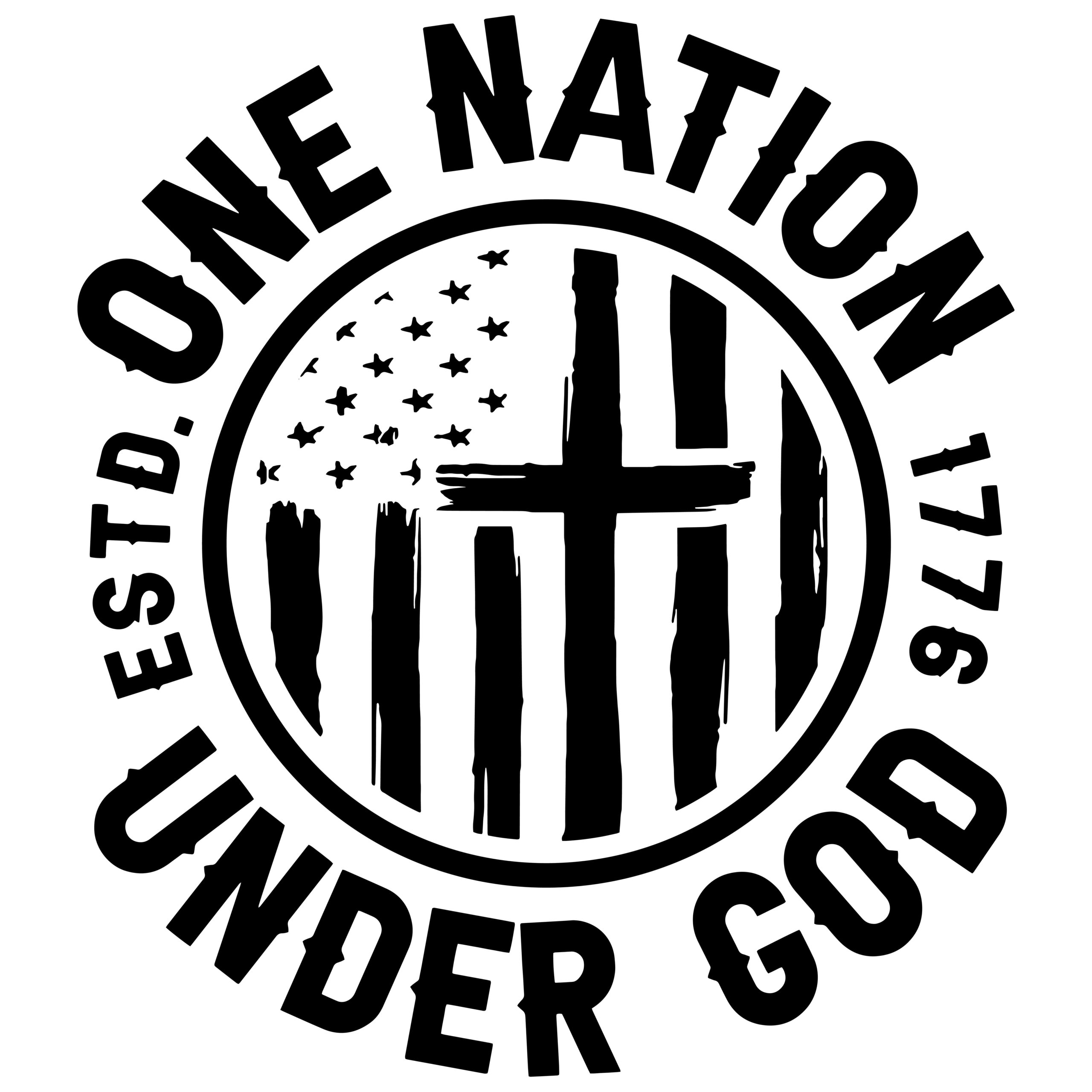 One Nation Under God EST 1776