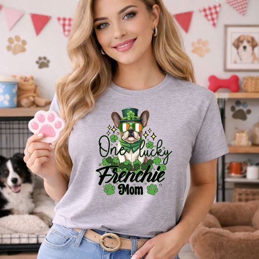 One Lucky Frenchie Mom – DTF Transfer