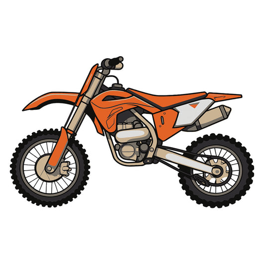 Orange Dirtbike – DTF Transfer