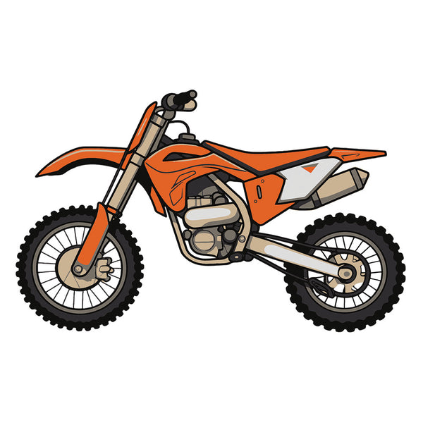 Orange Dirtbike – DTF Transfer