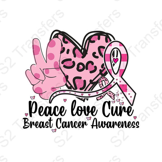 Peace Love Cure Breast Cancer Awareness