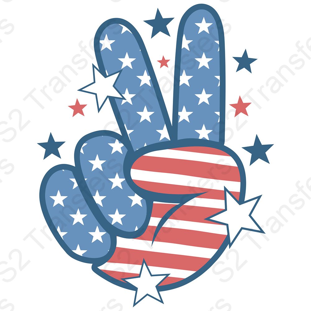 Peace Sign American Flag