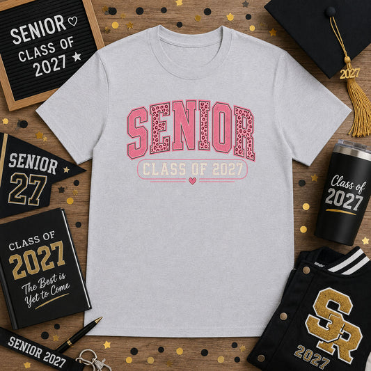 Pink Leopard Senior 2027 – DTF Transfer