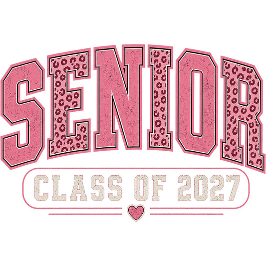 Pink Leopard Senior 2027 – DTF Transfer