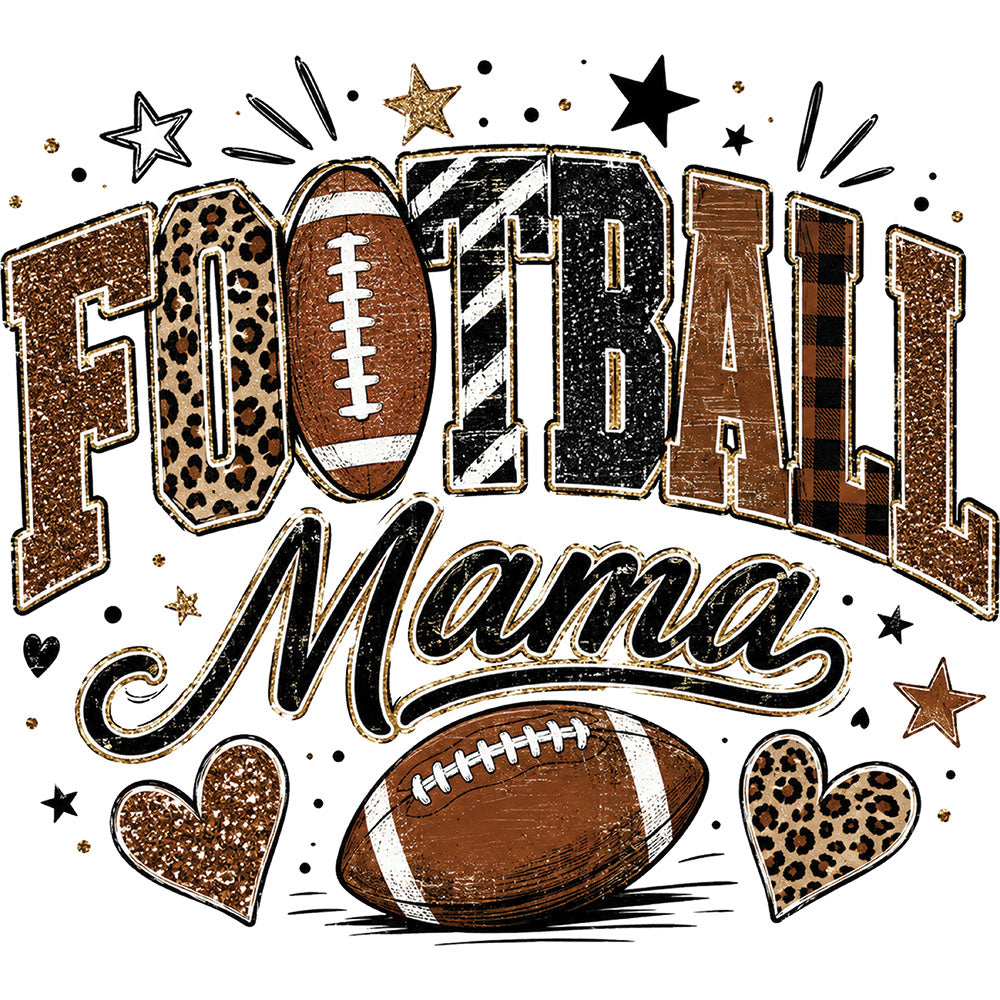 Preppy Football Mama – DTF Transfer