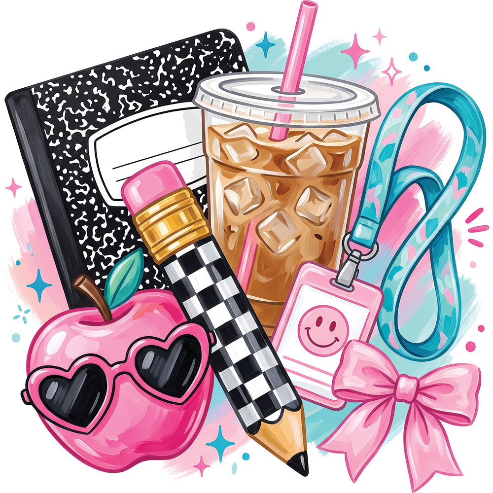 Preppy School Symbols – DTF Transfer