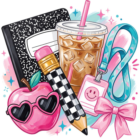 Preppy School Symbols – DTF Transfer