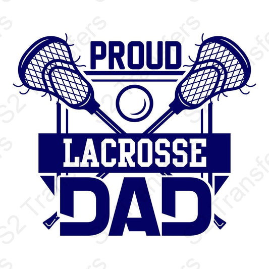 Proud Lacrosse Dad Blue