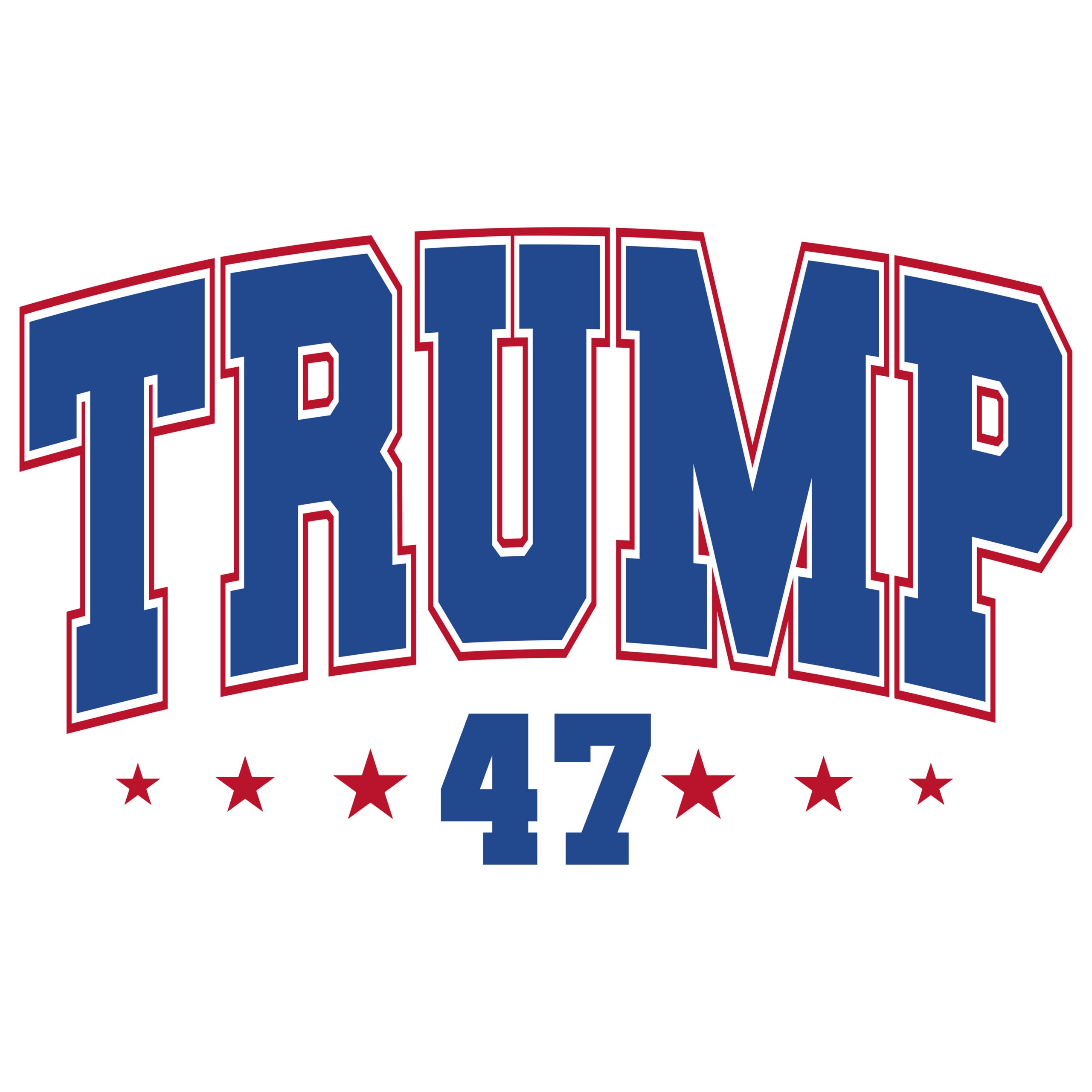 Red and Blue Trump 47