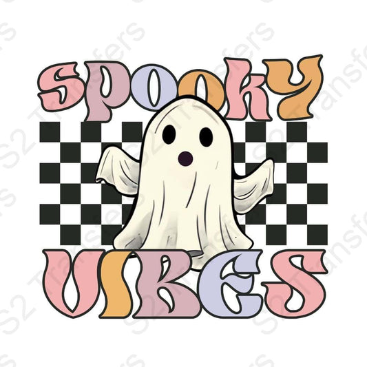 Retro Spooky Vibes Checkerboard