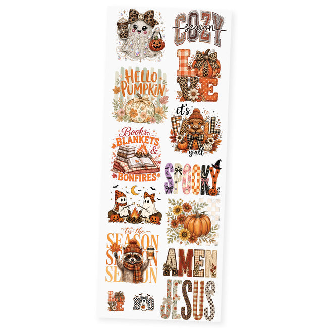 Retro Fall Vibes Premade DTF Transfer Gangsheet - 22" x 60"