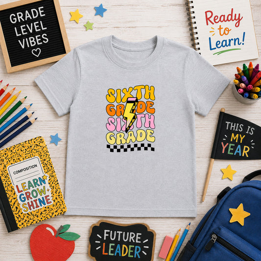 Retro Sixth Grade Pencil – DTF Transfer