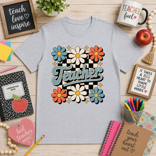 Retro Teacher Flowers – DTF Transfer
