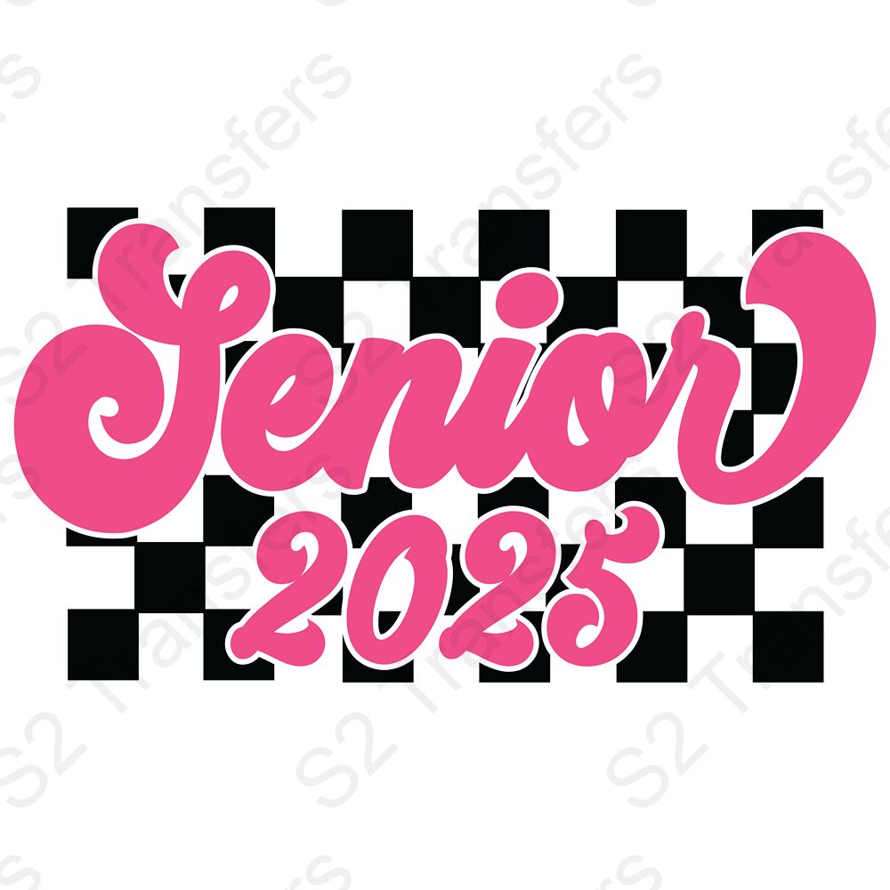 Senior 2025 Pink Checkered