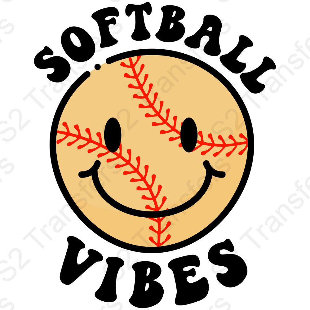 Softball Vibes Smiley