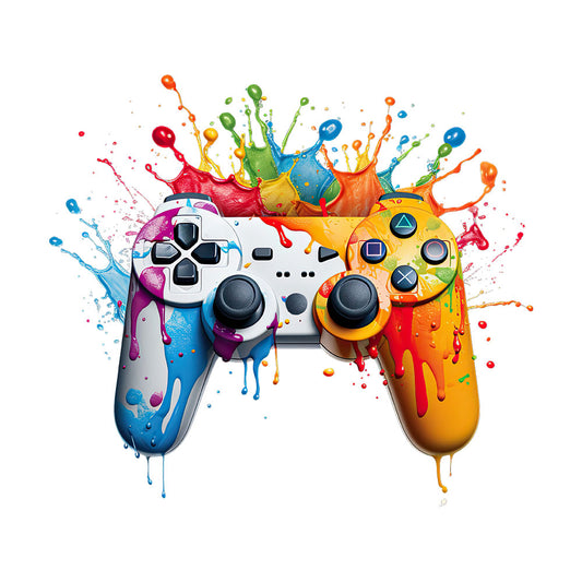 Splatter Paint Gaming Controller 2 - DTF Transfer