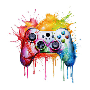 Splatter Paint Gaming Controller 9 - DTF Transfer