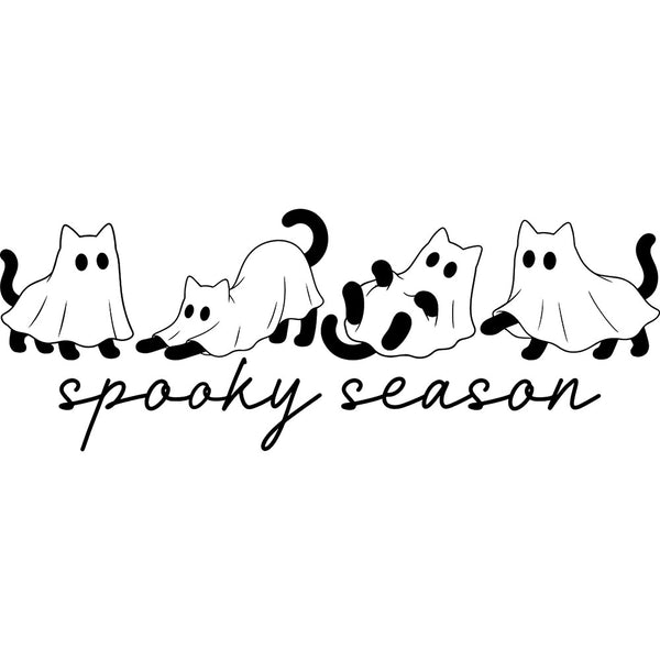 Spooky Season Cat Ghost – DTF Transfer