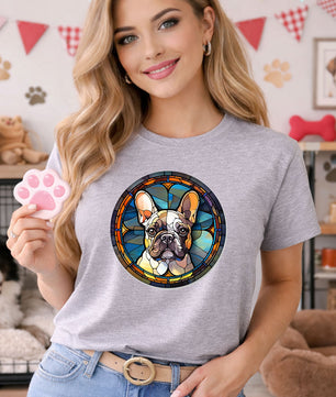 Stained Glass Frenchie – DTF Transfer