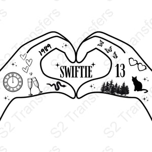 Swiftie Hands With Symbols