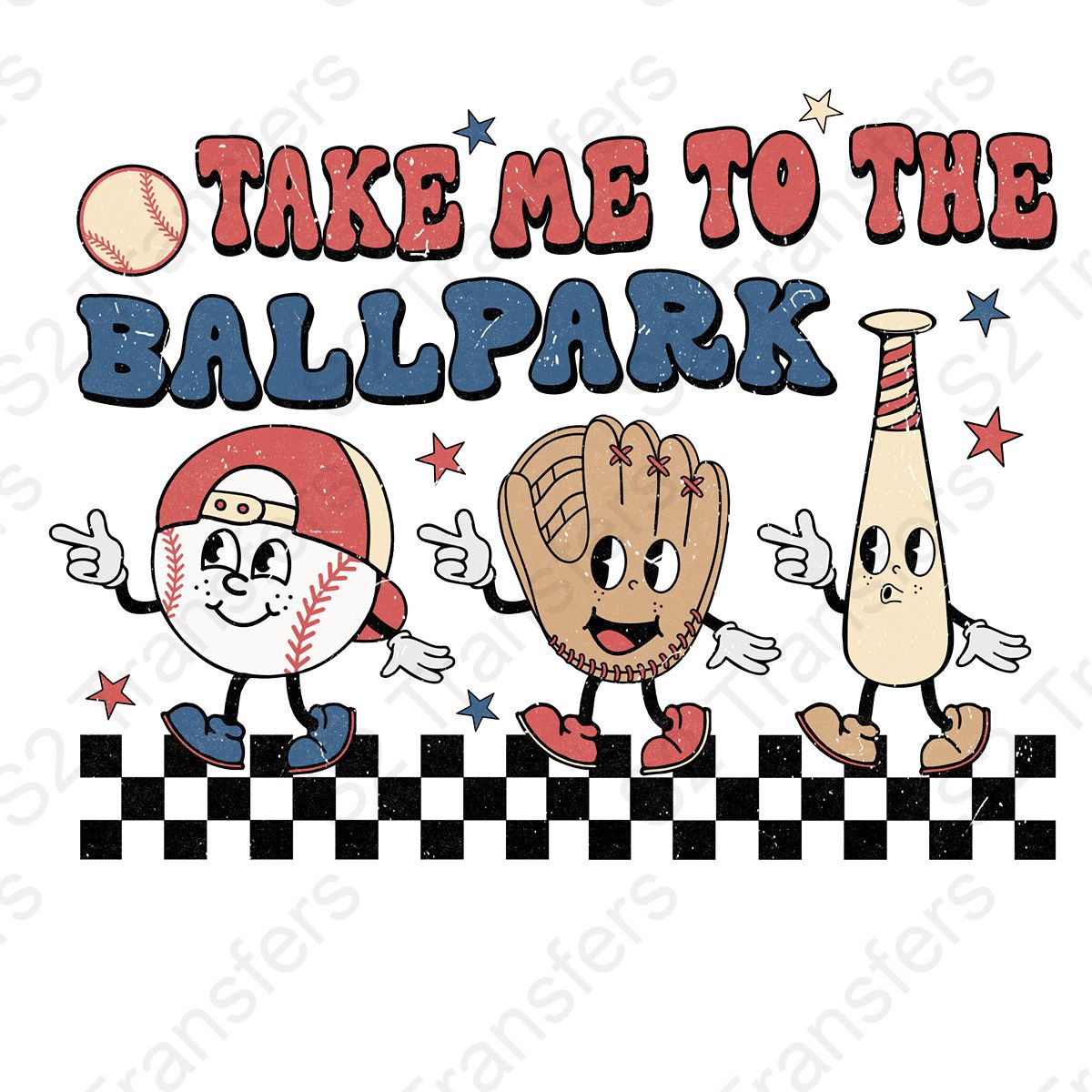 Take Me To The Ballpark Retro