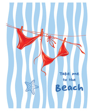 Take Me To The Beach Bikini – DTF Transfer