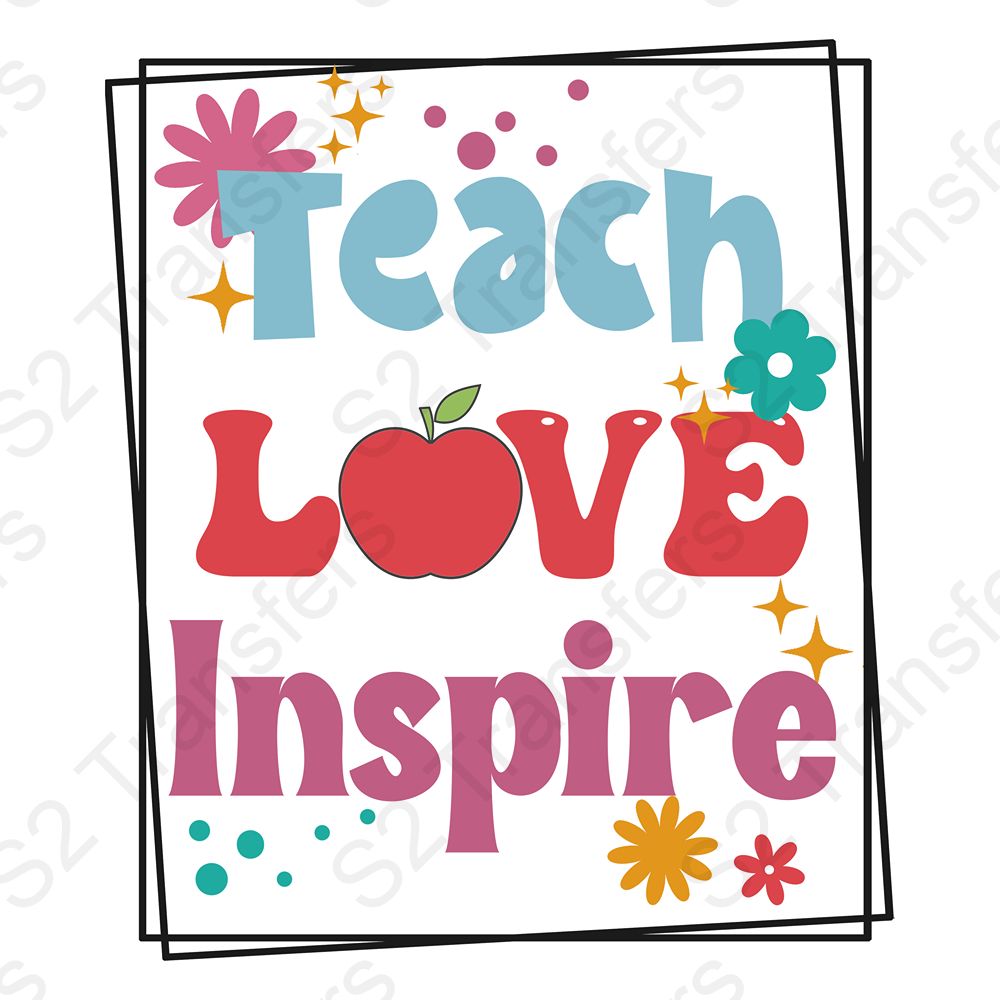 Teach Love Inspire Retro