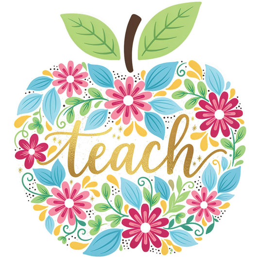 Teach Floral Apple – DTF Transfer