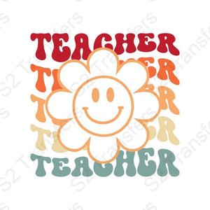 Teacher Wavy With Flower Smile