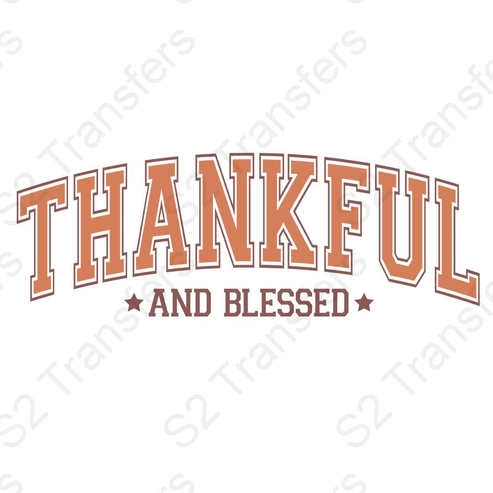 Thankful And Blessed Varsity Font