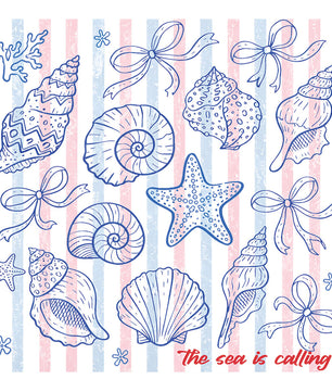 The Sea Is Calling Shell – DTF Transfer