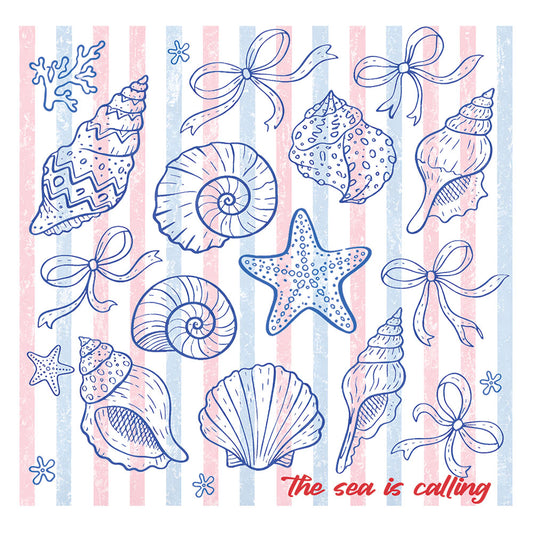 The Sea Is Calling Shell – DTF Transfer
