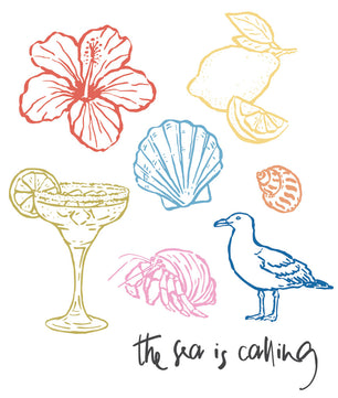 The Sea Is Calling Symbols – DTF Transfer