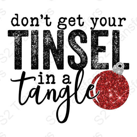 Tinsel In A Tangle Red