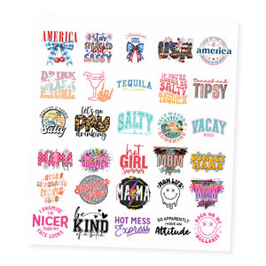Trucker Babe Vibes Mini DTF Premade Transfer Gangsheet - 22